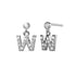 Solid 925 Sterling Silver Initial Crystal Personalised Alphabet Letter Earrings